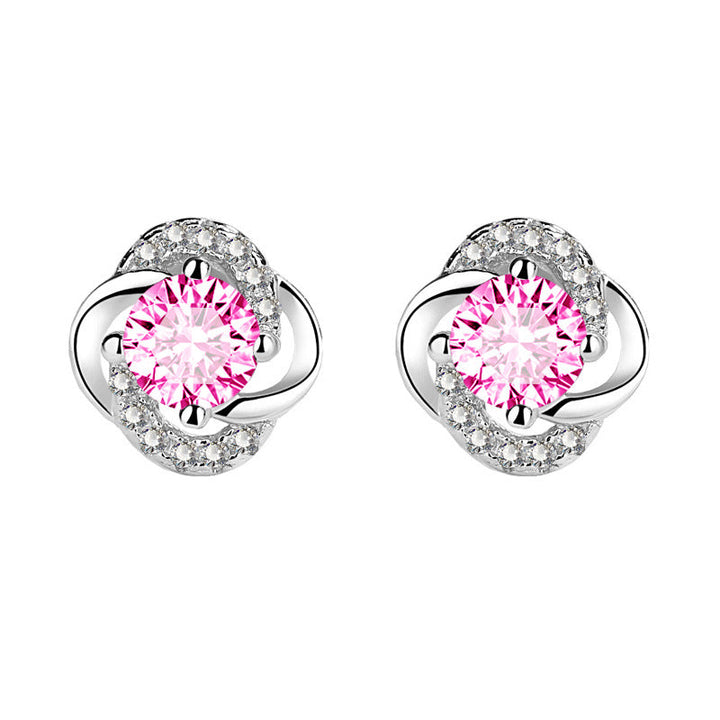 Stylish four-leaf Clover rhinestone Earrings