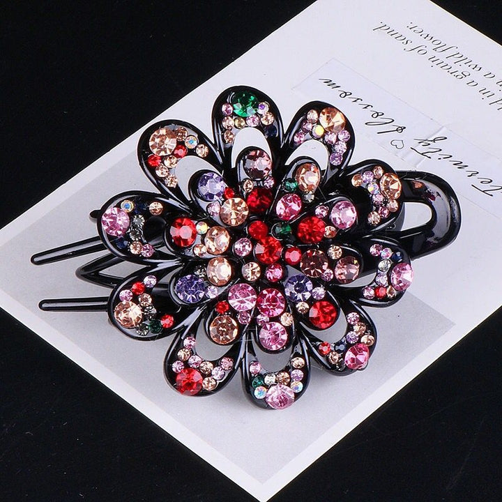 fashion rhinestone bow duckbill clip