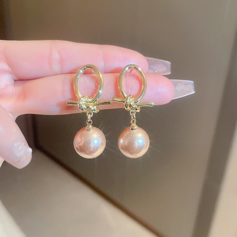 Three-color elegant crystal earrings