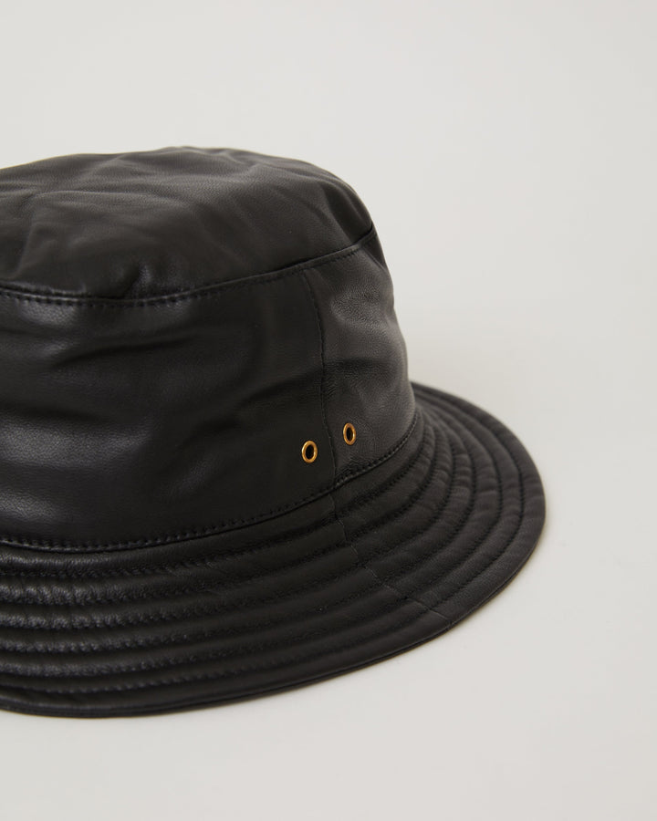 CALI LEATHER BUCKET HAT